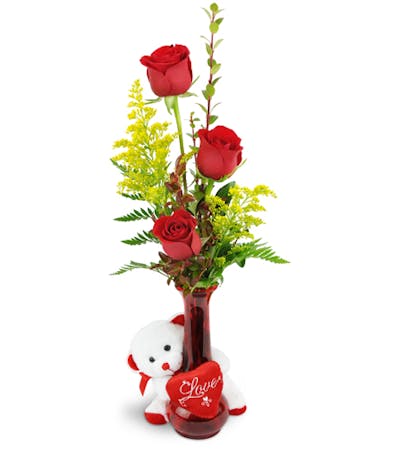 Product Image - Rose Trio™ with Love Bear